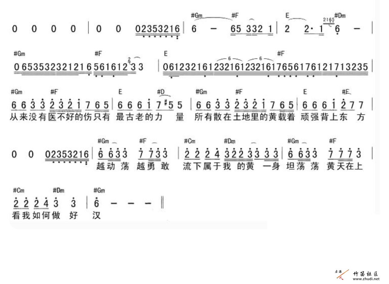 《黄种人》竹笛简谱 学习分享插图7815068_1708503365.jpg1